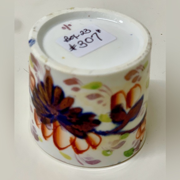 19th Century Antique Gaudy Welsh Grape Pattern Miniature Child’s Mug - Picture 6 of 14